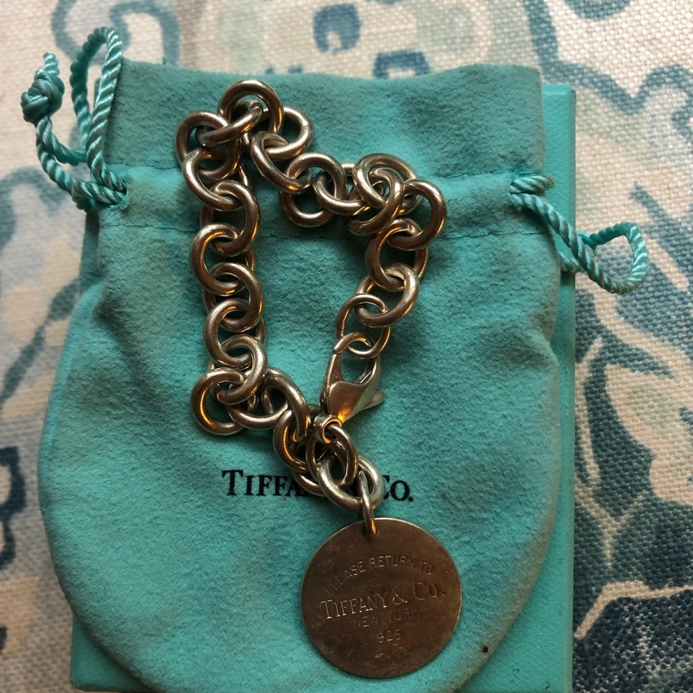 Tiffany charm bracelet. Circle 925 tag. Used.